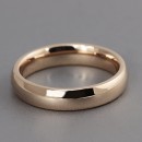 Simple 4mm ring for men and women, polished stainless steel, rose gold.