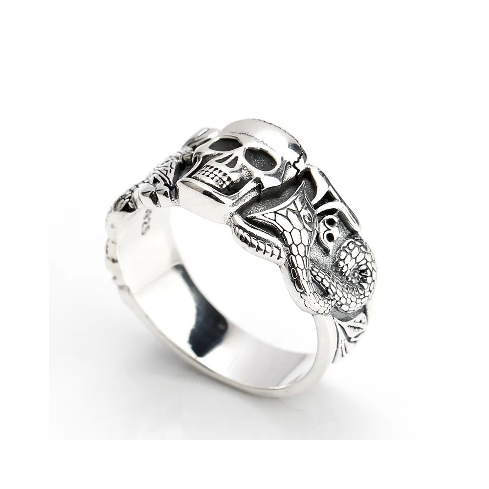 Men's Women's Skull Band Ring in 925%...