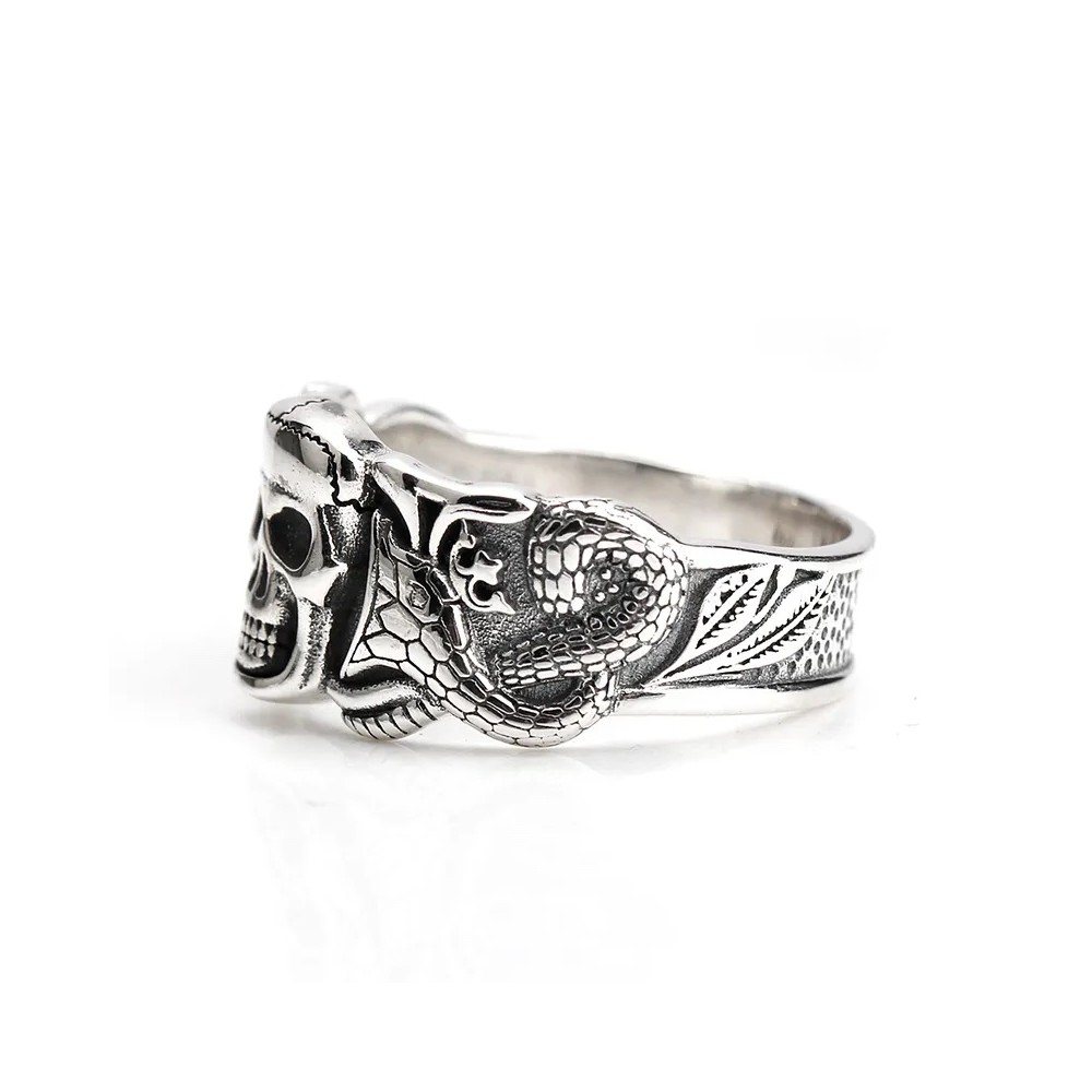 Men's Women's Skull Band Ring in 925%...