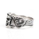 Men's Women's Skull Band Ring in 925% Sterling Silver