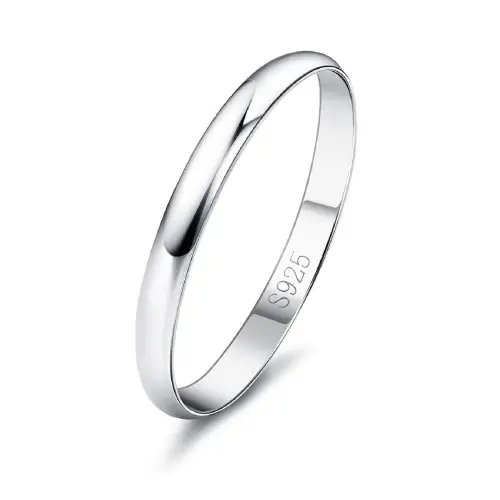 anello sottile donna argento 925 fermanello