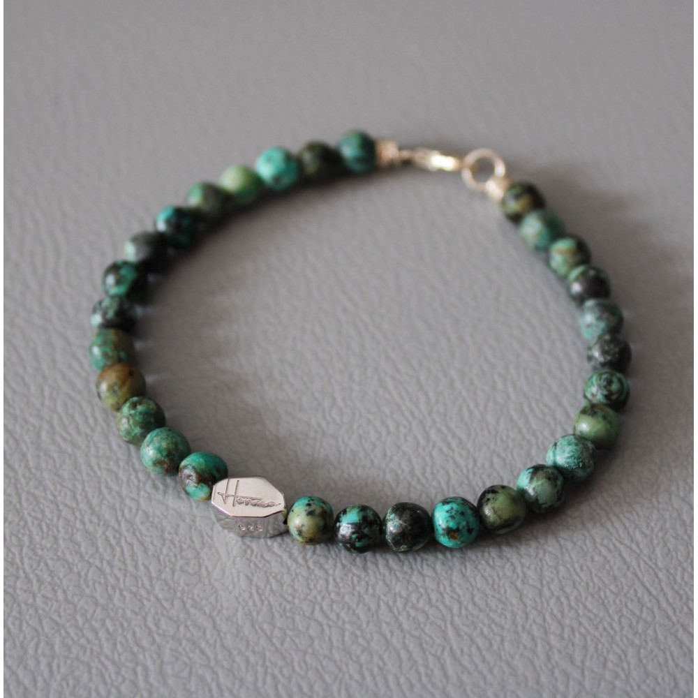 Bracelet in African Turquoise Natural...