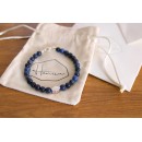 Bracciale in Pietre Naturali Lapislazzuli e Argento 925%