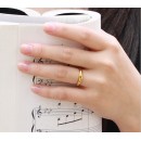 Anello semplice 4mm uomo donna acciaio lucido Oro