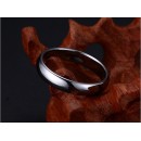 Simple 4mm ring, polished black steel, for men and women