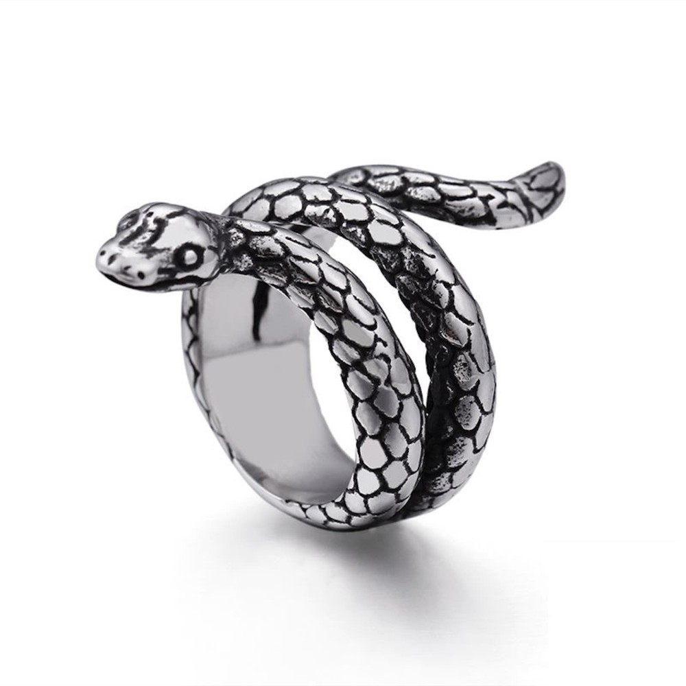 Stainless Steel Snake Unisex Ring