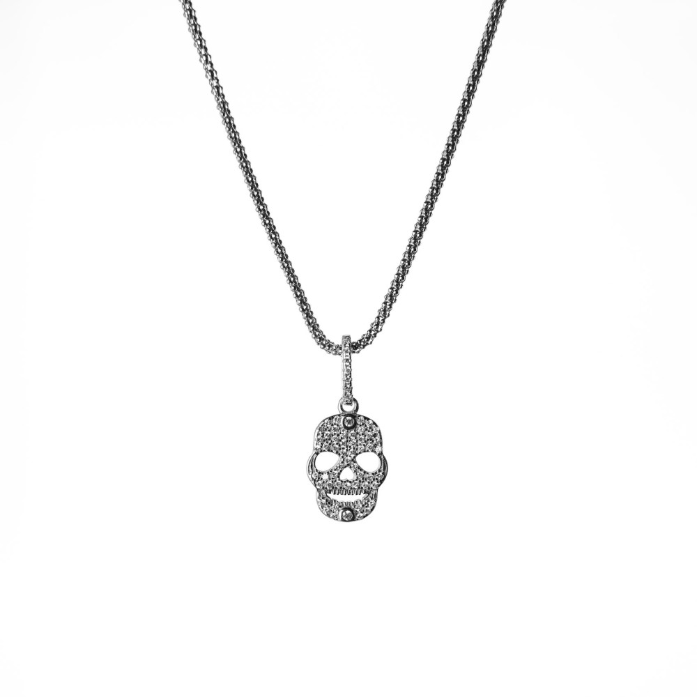 collana argento 925 ciondolo teschio uomo