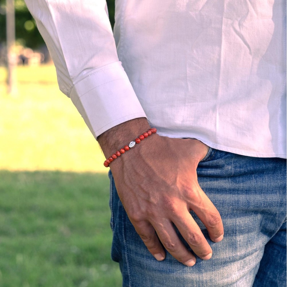 Bracciale Pietre Madrepora Rossa e...
