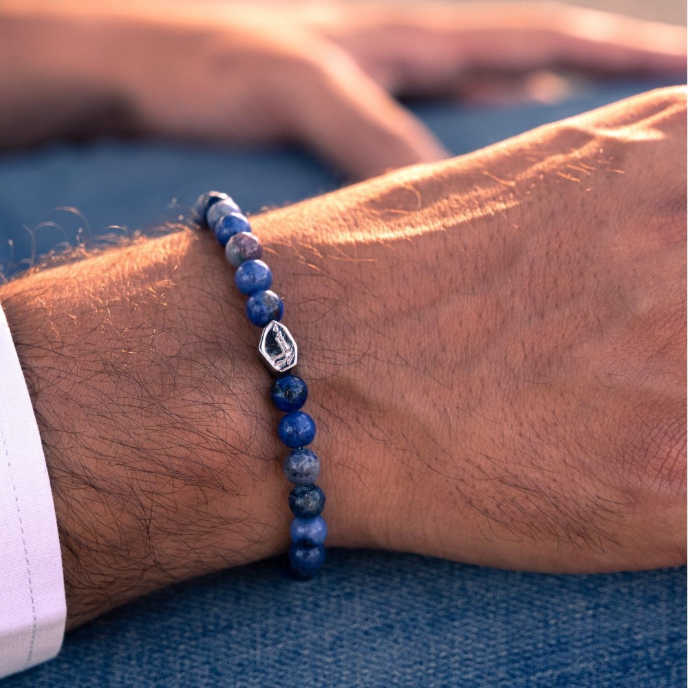 Bracelet with Dumortierite Blue Hard...