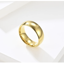 Shiny Ring Unisex 6mm Band Gold Wedding Ring
