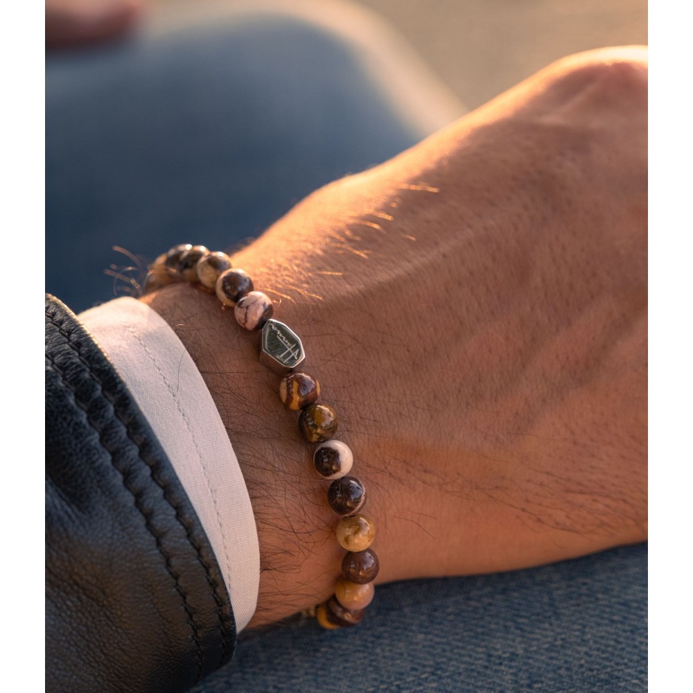 Bracciale Pietre Di Diaspro Zebrato...