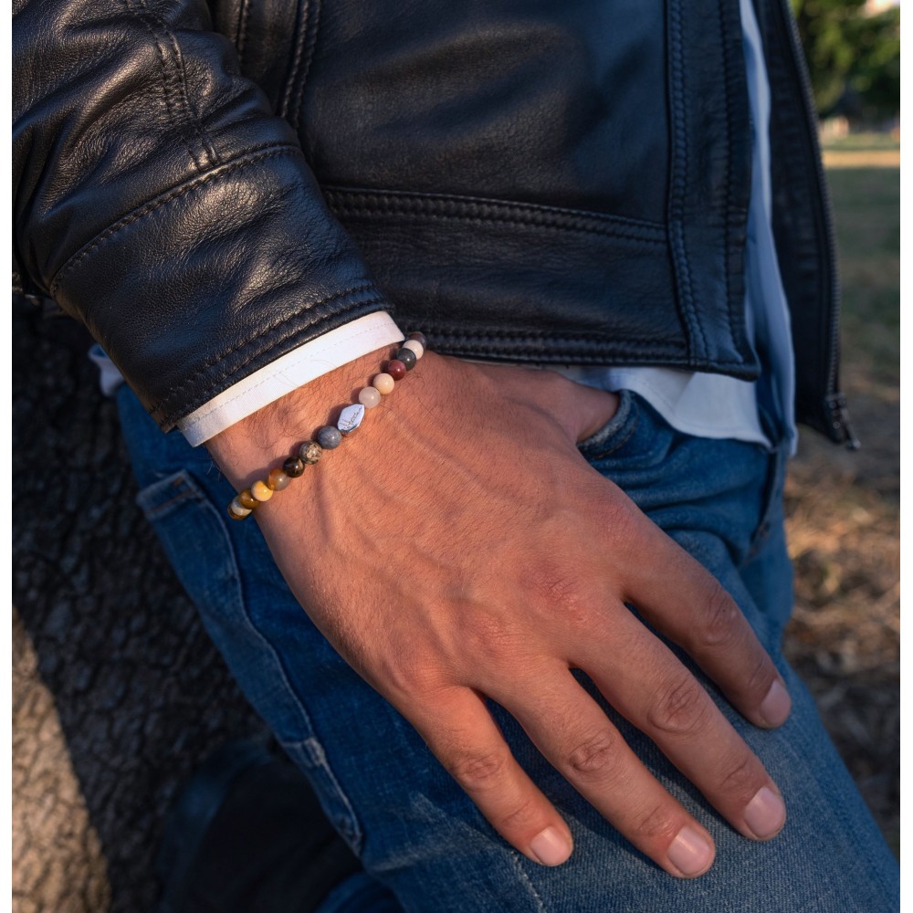 Bracelet in 6mm Natural Jade Stones...