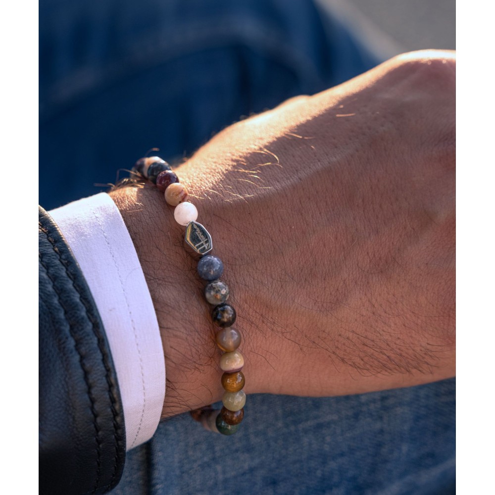 Bracelet in 6mm Natural Jade Stones...