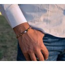 Bracciale in Pietre di Diaspro Leopard Skin e Argento 925%