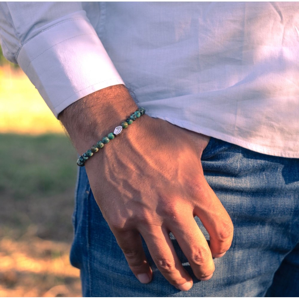 Bracelet in African Turquoise Natural...