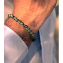 Bracciale in Pietre Naturali Turchese Africano e Argento 925%