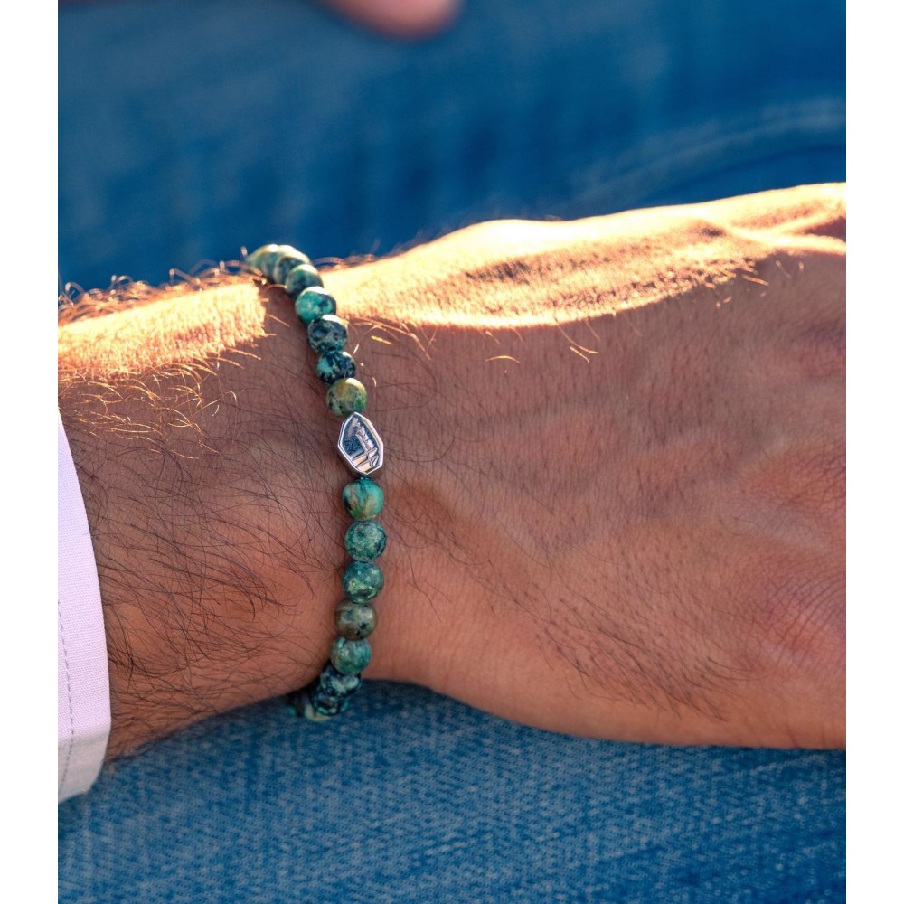 bracciale argento e pietre turchese