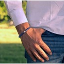 Bracciale in Pietre Naturali Lapislazzuli e Argento 925%