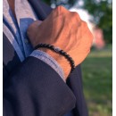 Bracelet in Black Onyx Stones and 925% Silver