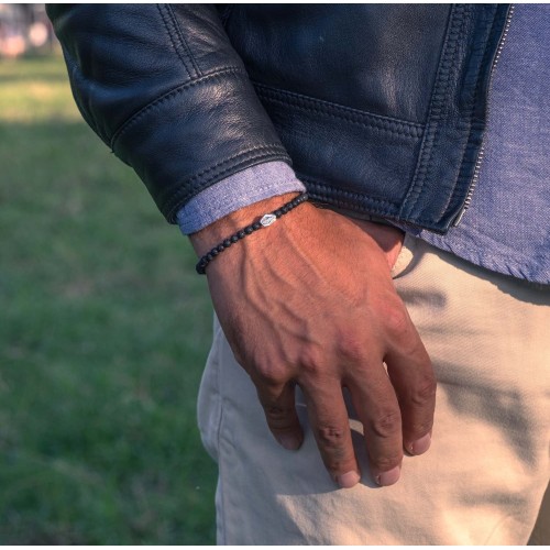 BRACCIALE PIETRA LAVA uomo donna 2