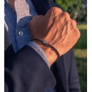 Bracciale in Ematite Pietre Naturali Cubo 3mm e Argento 925%