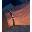 Bracelet in Hematite Stones and 925% Silver