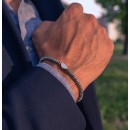 Bracciale in Pietre Naturali Rondelle Ematite 4mm e Argento 925%