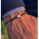 bracciale argento uomo sfere
