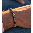 bracciale uomo sfere turchese diaspro argento 925 uomo