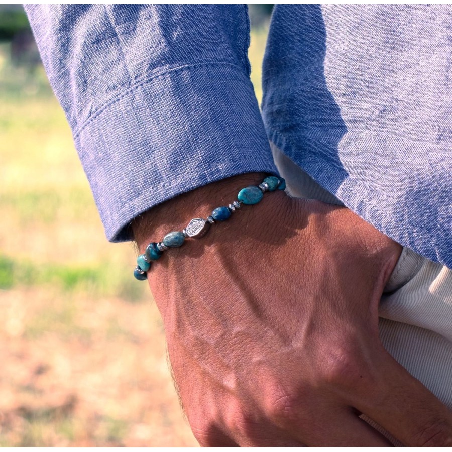 bracciale uoo sfere crisocolla argento 925