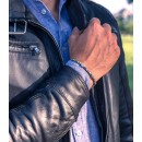 Bracciale Pietre Turchese Naturale cubo, Ematite e Argento 925%