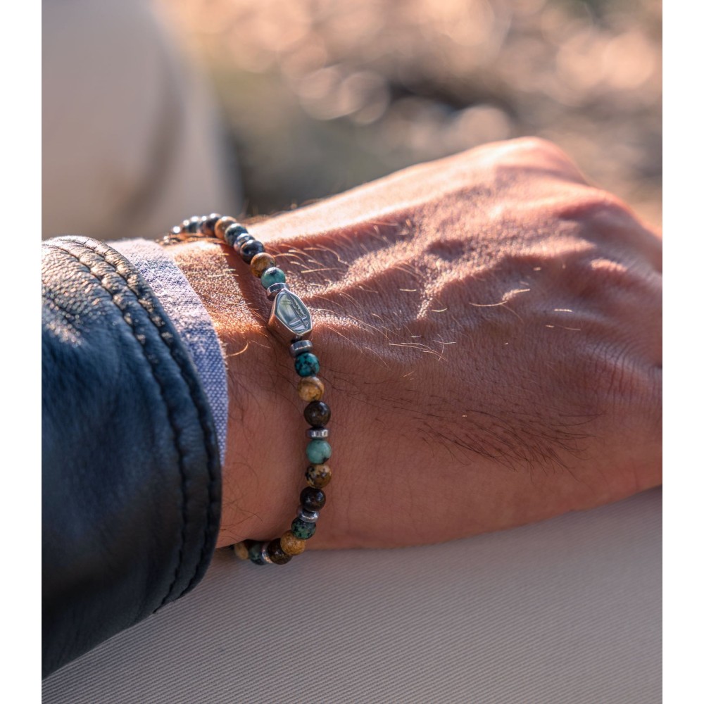 Turquoise, Jasper, Bronzite, and 925%...