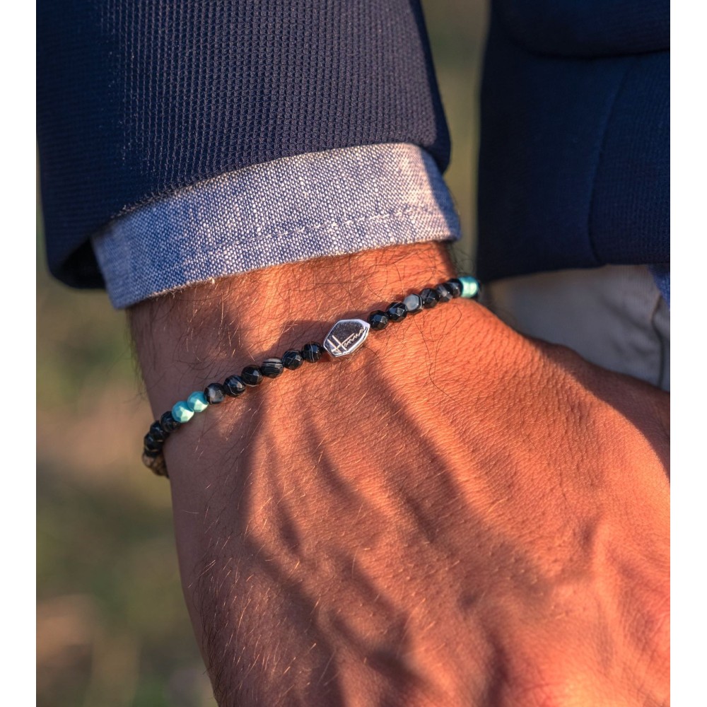 Black Agate, Turquoise, Jasper, and...