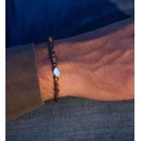Bracciale Pietre Occhio di Tigre, Ematite e Argento 925%
