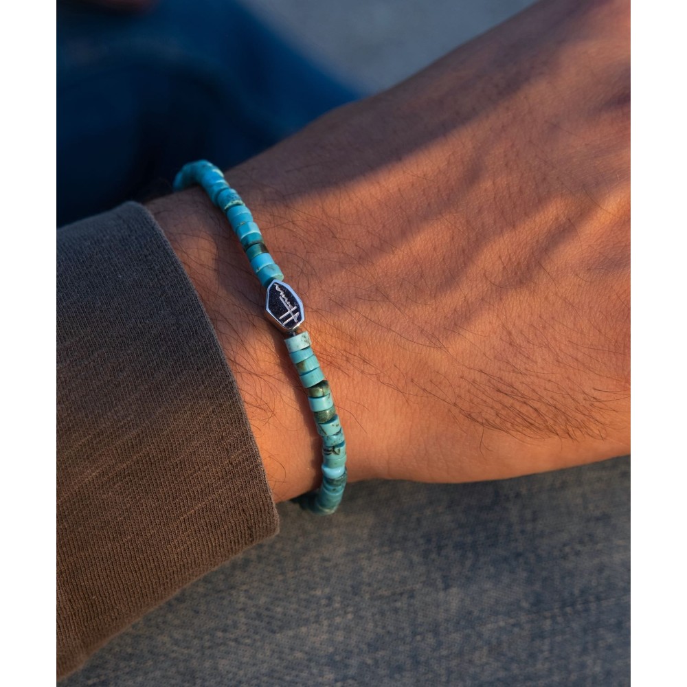Turquoise Heishi Stones Bracelet 4 MM...