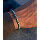 Bracciale Pietre Heishi Turchese 4 MM e Argento 925%