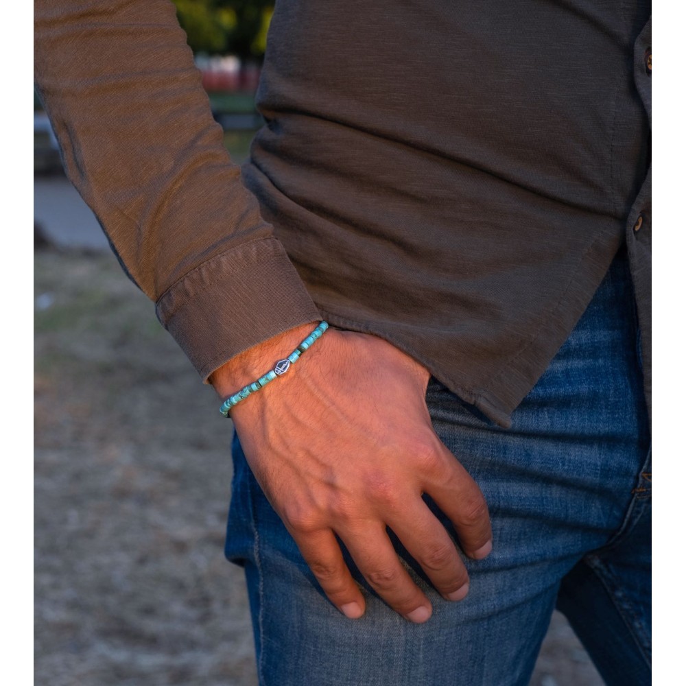 Turquoise Heishi Stones Bracelet 4 MM...