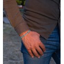 Turquoise Heishi Stones Bracelet 4 MM and 925% Silver