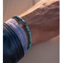 Bracciale Pietre Heishi Turchese 4 MM e Argento 925%