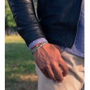 Bracciale Pietre Heishi Turchese 4 MM e Argento 925%