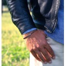 Bracciale Pietre Heishi Rodonite, Unakite,Ematite e Argento 925%