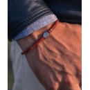 Red Jasper Heishi Stone Bracelet with 925% Silver