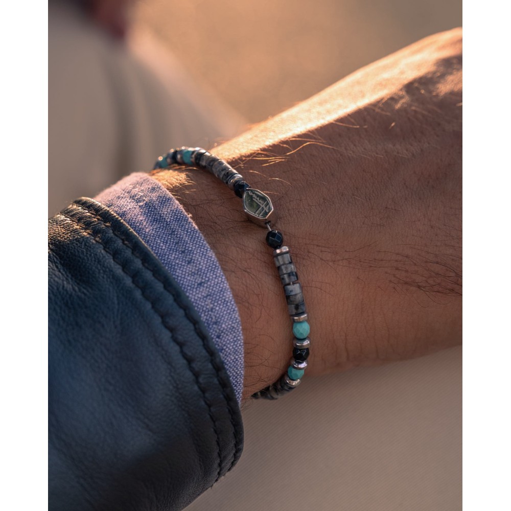 Heishi Stone Bracelet Labradorite,...