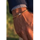 Heishi Bracelet with Jasper Stones and 925% Silver