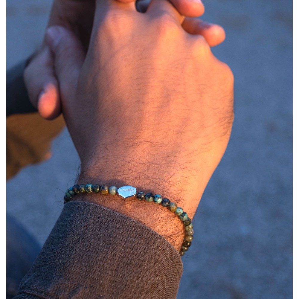 Bracciale Pietre Turchese Africano...