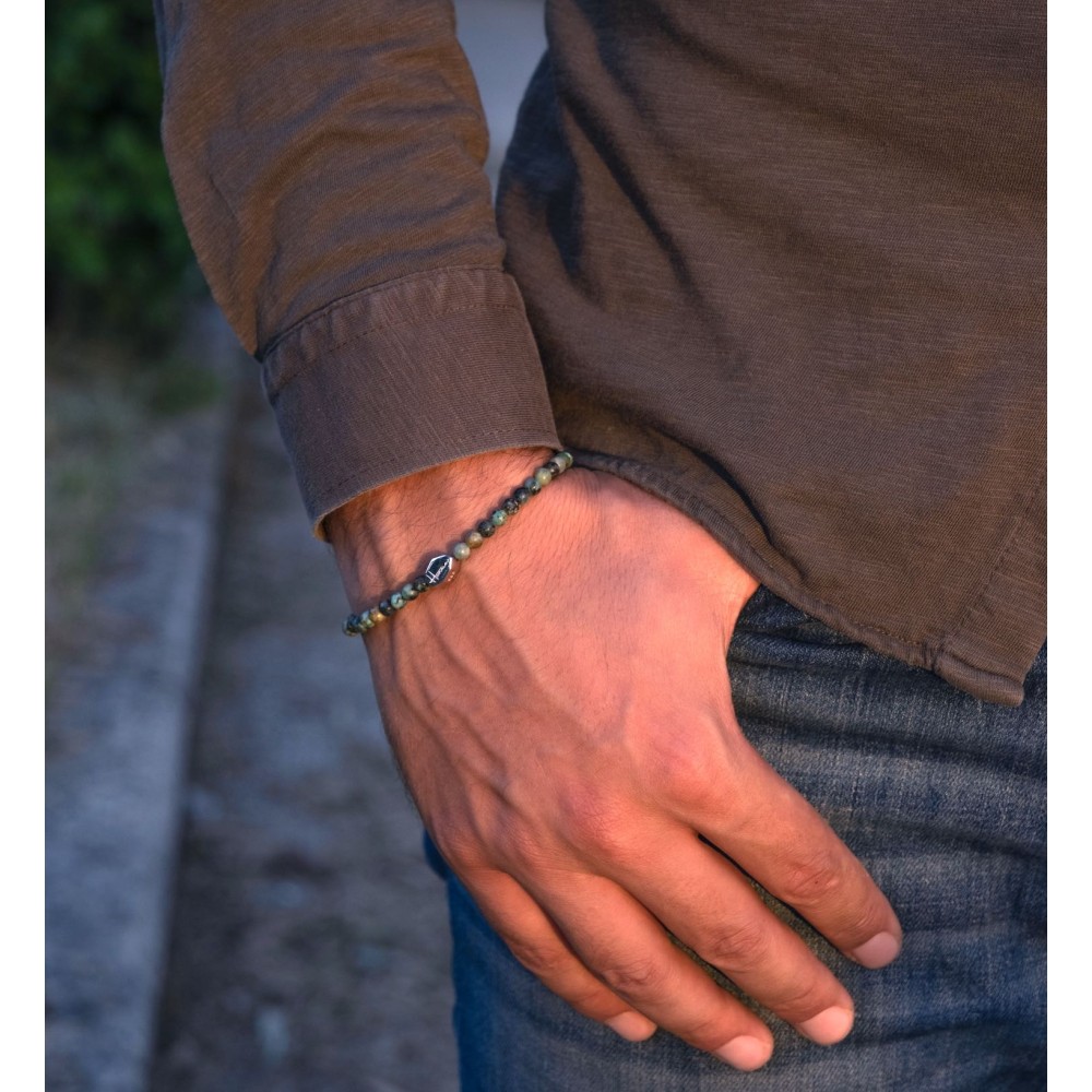 Bracciale Pietre Turchese Africano...