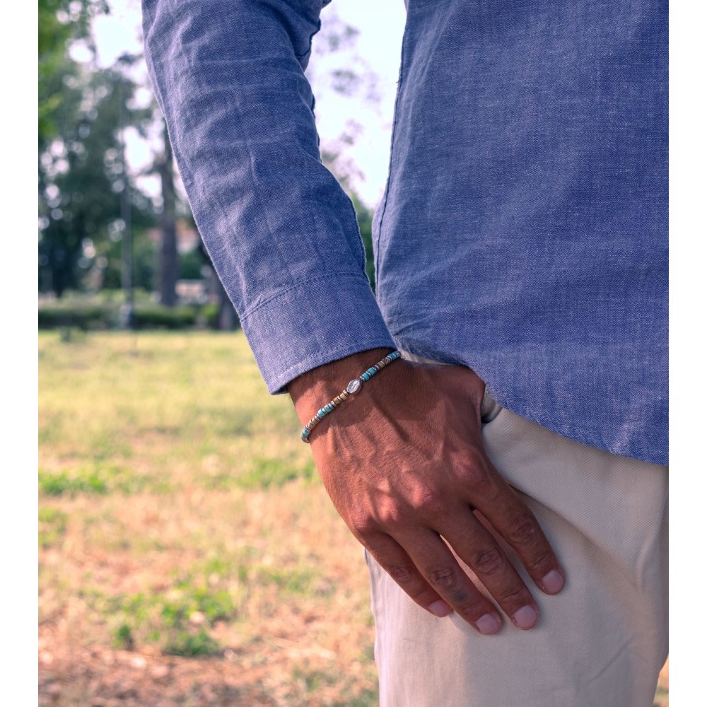 Bracciale Pietre Turchese, Diaspro,...