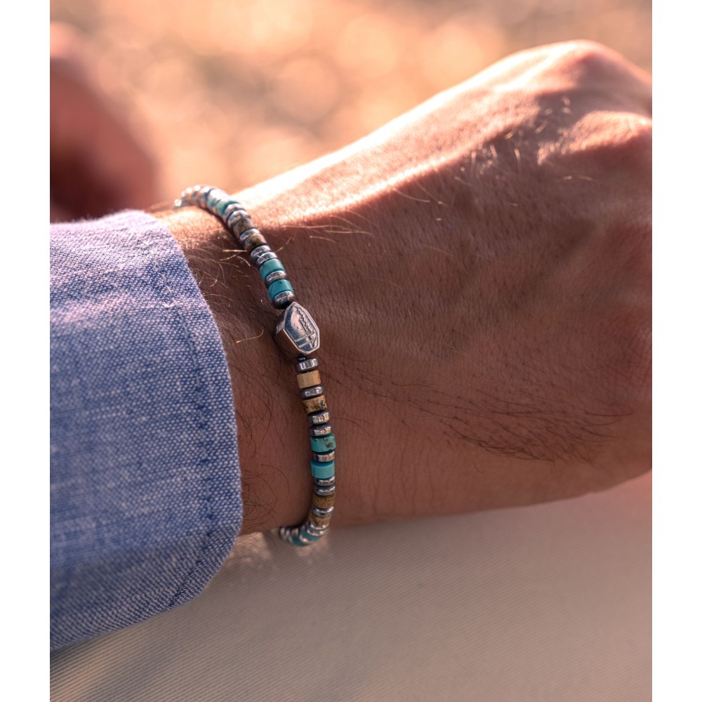 Bracciale Pietre Turchese, Diaspro,...