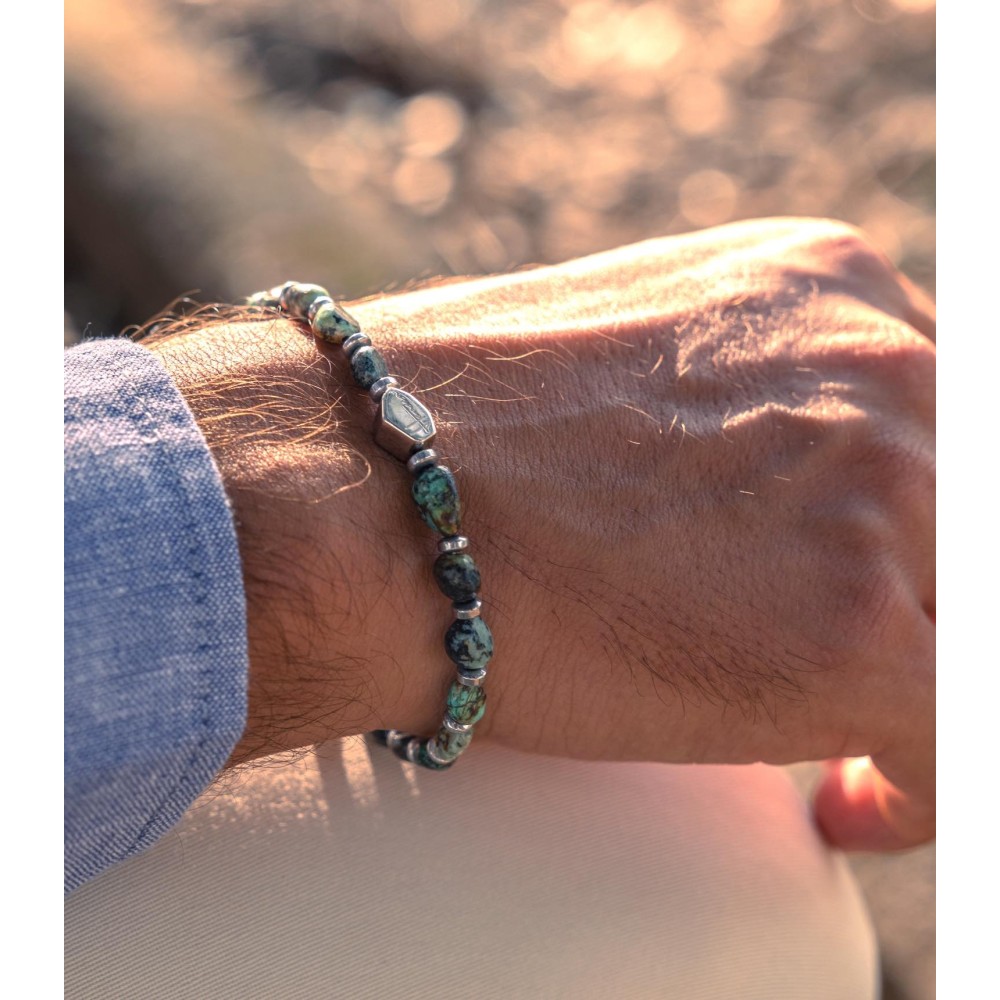 Bracciale Turchese Africano, Ematite...