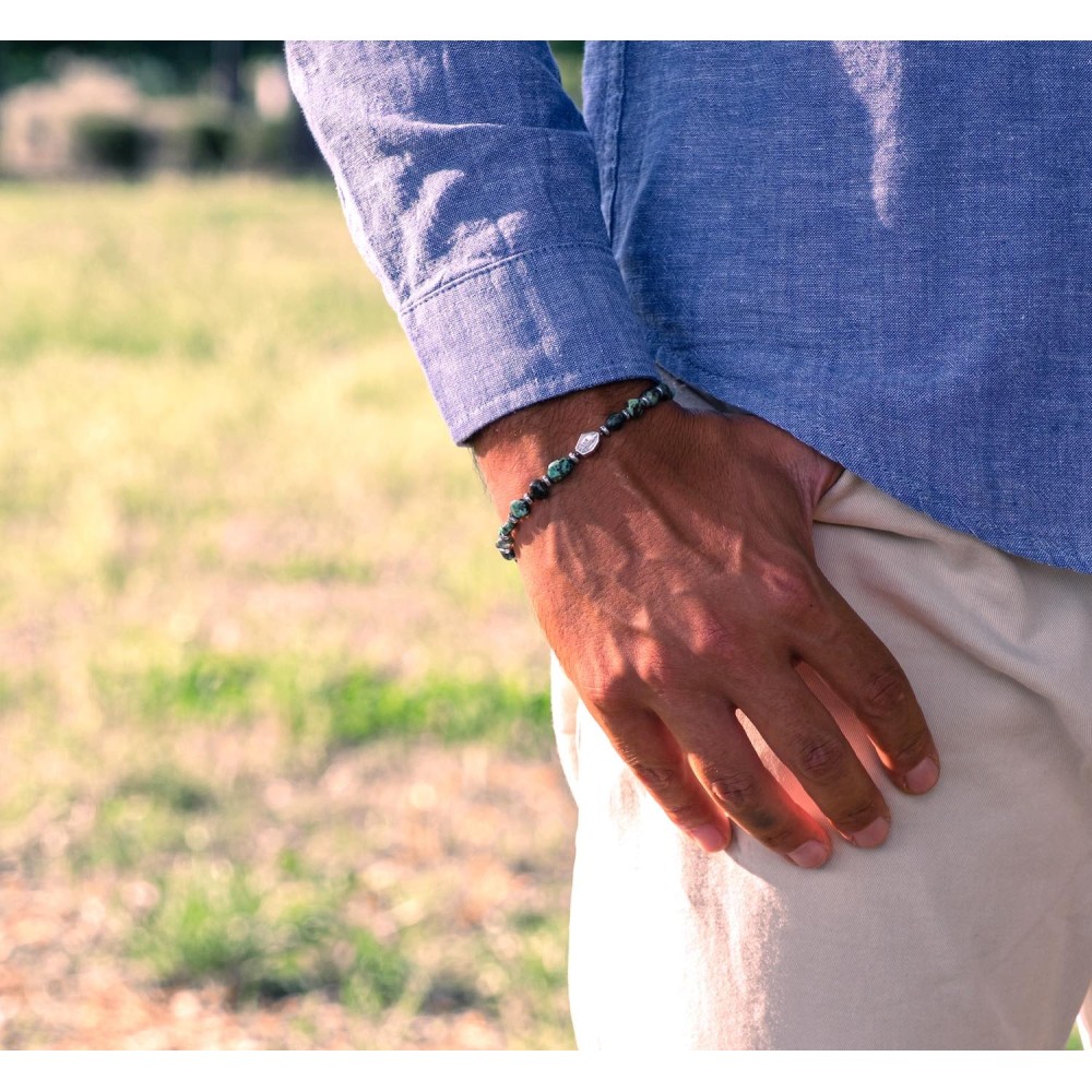 Bracciale Turchese Africano, Ematite...